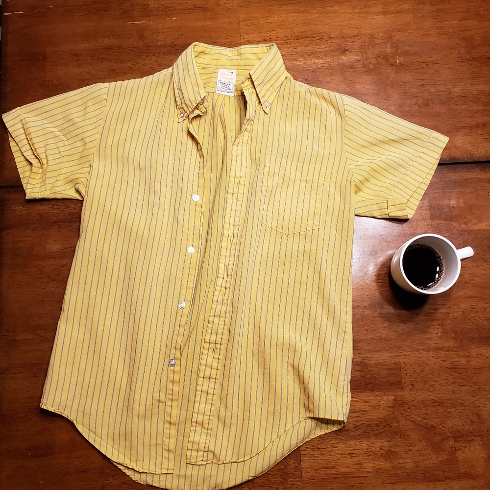 Cute yellow button up striped